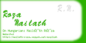 roza mailath business card